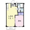 カズミハイツＢ（熊谷市村岡） 1LDKの間取り