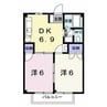サンハイム妻沼（熊谷市妻沼） 2DKの間取り