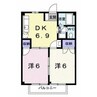 サンハイム妻沼（熊谷市妻沼） 2DKの間取り