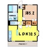 ライトビュー篭原（熊谷市新堀） 1LDKの間取り