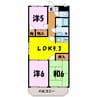 ハートピア　AKI（熊谷市曙町） 3LDKの間取り