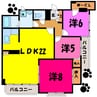 メゾン筑波嶺（熊谷市銀座） 3LDKの間取り