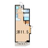 Ｋ’ｓTOWER（熊谷市銀座） 1Rの間取り