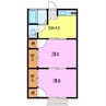 総和ハイツ5 2DKの間取り