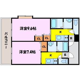 間取図 ミストラル（熊谷市万平町）