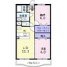 グラース アンジュ（熊谷市肥塚） 2LDKの間取り