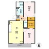 アネシス（熊谷市石原） 2LDKの間取り