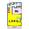 Excel Kagohara エクセルカゴハラ（深谷市東方） 1LDKの間取り