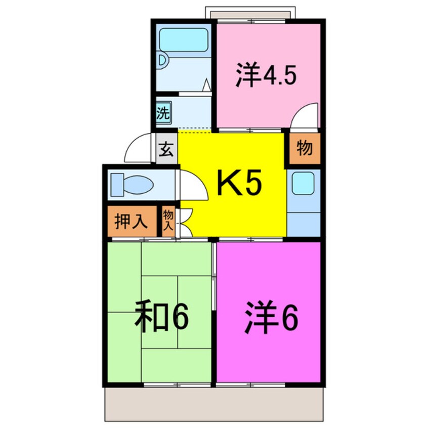 間取図 コスモハイツ（熊谷市大原）