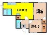 センチュリーマンション21 2LDKの間取り