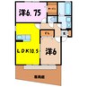 メゾンベール末広（熊谷市末広）700005811-1 2LDKの間取り