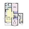 フレーシア A/B（熊谷市石原） 2LDKの間取り