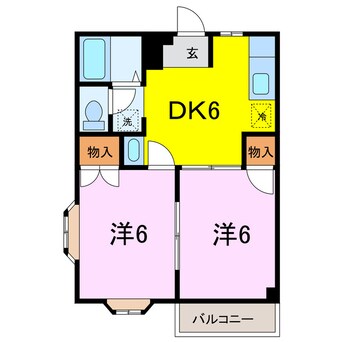 間取図 ﾐﾔﾋﾞｺｰﾎﾟﾗｽ