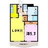 ポラリス（熊谷市新堀） 1LDKの間取り