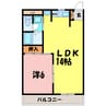 アーバンひかり（熊谷市別府） 1LDKの間取り