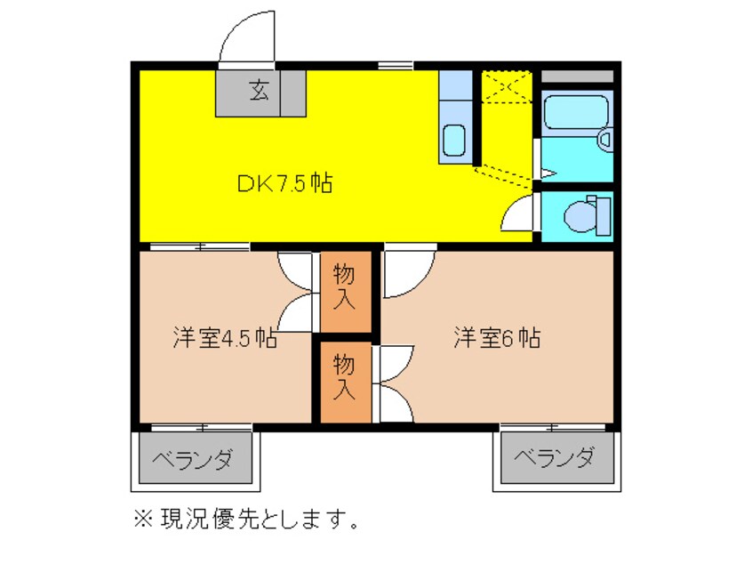 間取図 メゾンドール1番館・２番館