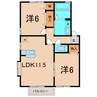 アベリアタウンＡ棟/Ｂ棟/C棟（熊谷市原島） 2LDKの間取り