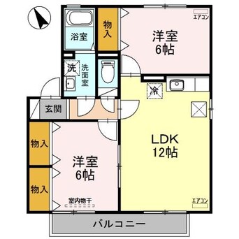 間取図 セントラルハイツA/B （熊谷市拾六間）