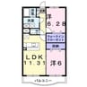 ランデュール城西（行田市城西） 2LDKの間取り