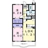ランデュール城西（行田市城西） 2LDKの間取り