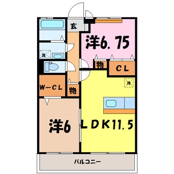 間取図 アヴァンタージュⅡ（熊谷市末広）700012444