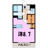 エスペランサ（深谷市原郷） 1Rの間取り