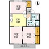 アーバンスクエアＡ（深谷市東方町）101000694-1 3DKの間取り