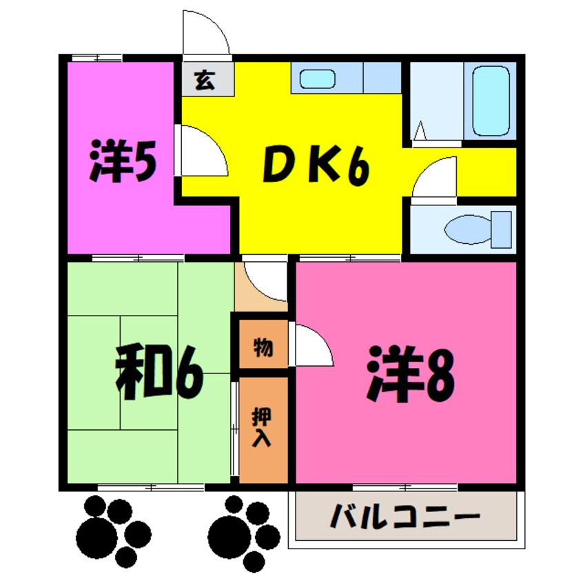 間取図 コーポ誠（深谷市上柴町東）