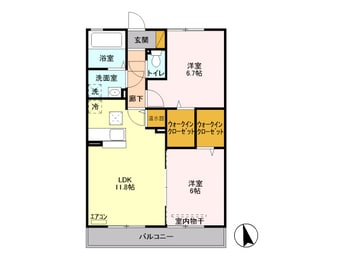 間取図 スマイルコート6番館（熊谷市末広）