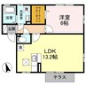 シャテーヌ（熊谷市高柳） 1LDKの間取り