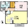 シャテーヌ（熊谷市高柳） 1LDKの間取り