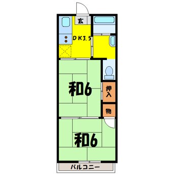 間取図 設楽コーポ（熊谷市伊勢町）