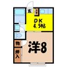 アライコーポA・B・C棟（熊谷市村岡） 1DKの間取り