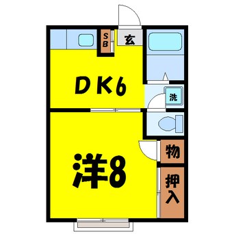 間取図 アライコーポA・B・C棟（熊谷市村岡）