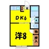 アライコーポA・B・C棟（熊谷市村岡） 1DKの間取り