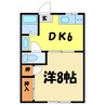 アライコーポA・B・C棟（熊谷市村岡） 1DKの間取り