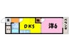 高橋マンション銀座 1DKの間取り