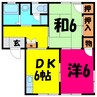 ディアス倉上 2DKの間取り