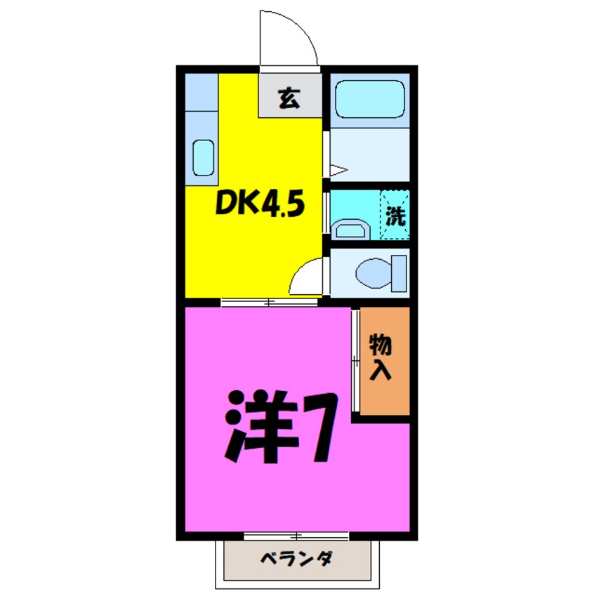 間取図 福田ハイツ（熊谷市村岡）