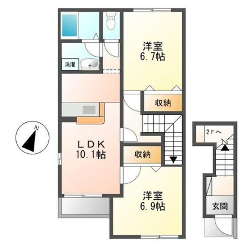 間取図 エルシオン（熊谷市妻沼）36-0377