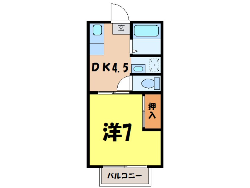 間取図 パナハイツ松村A/B