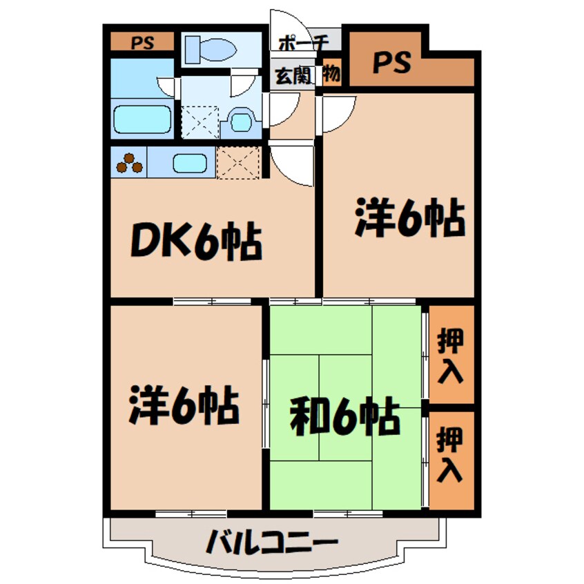 間取図 リヴェールマンション熊谷（熊谷市宮前町）