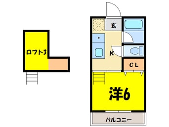 間取図 スカイウィング大里Ａ・Ｂ（熊谷市下恩田）