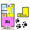 スカイウィング大里Ａ・Ｂ（熊谷市下恩田） 1Kの間取り
