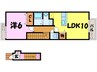 ラピッド　ブルック（熊谷市佐谷田） 1LDKの間取り