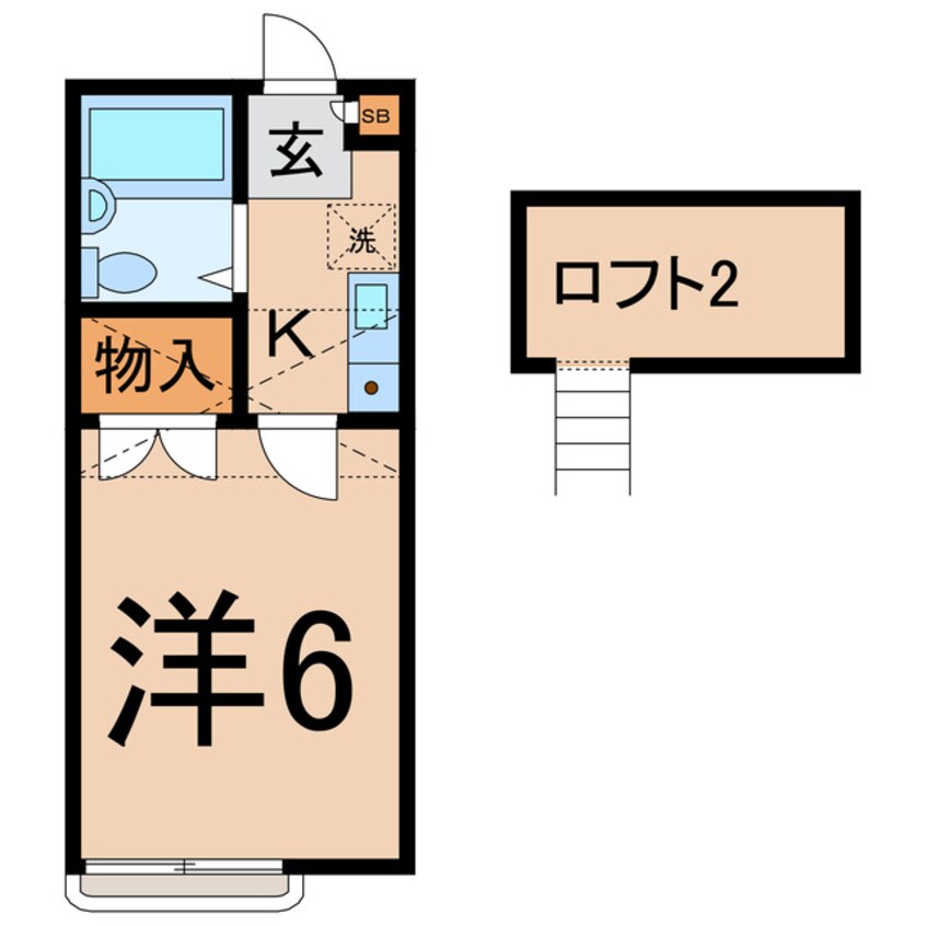 間取図 第2サンハイツ金井（熊谷市河原町）