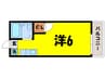 テラス江南 1Rの間取り