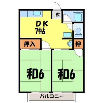 間取図 シティハイムコスモス（熊谷市村岡）