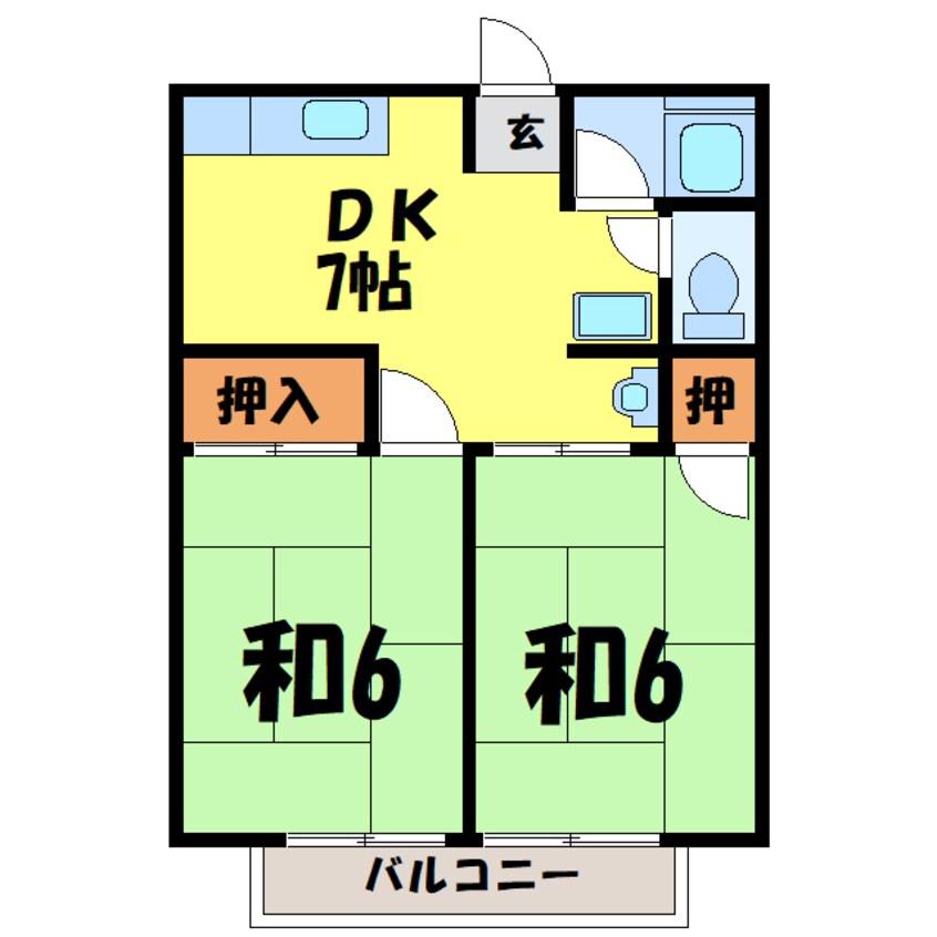 間取図 シティハイムコスモス（熊谷市村岡）