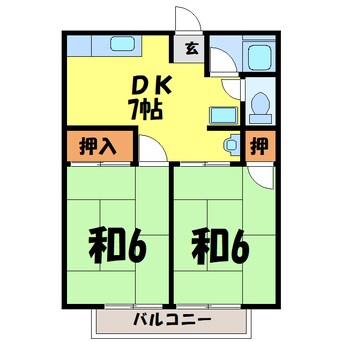 間取図 シティハイムコスモス（熊谷市村岡）